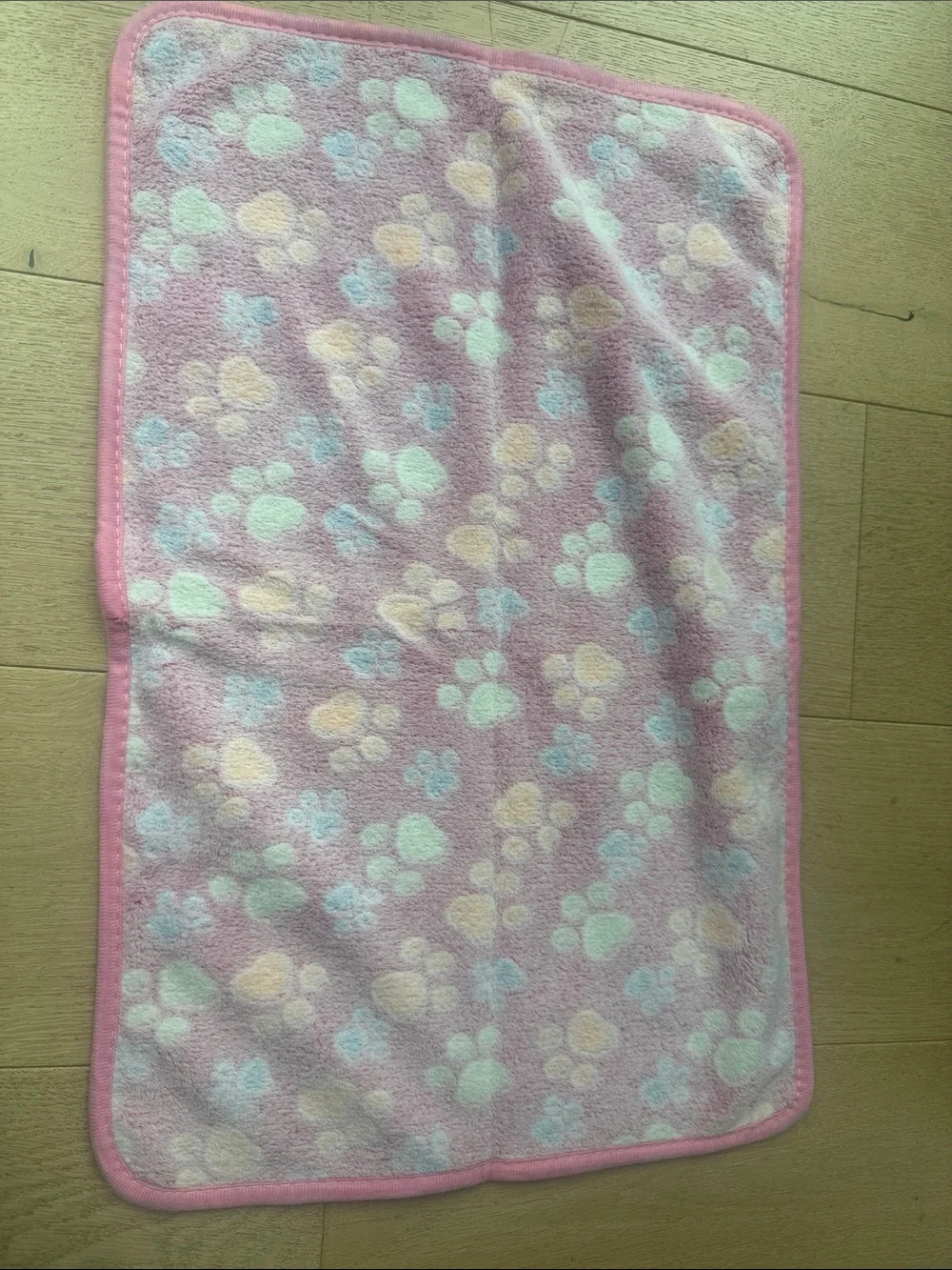 Amazon Pink Paw Print Plush Dog Blanket